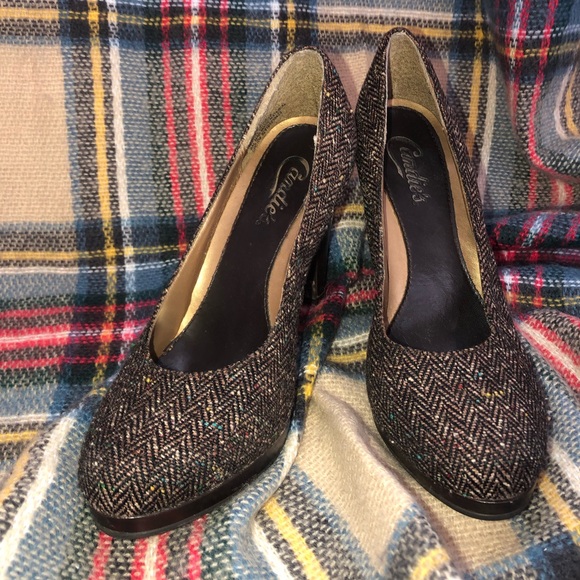 Candies Brown Tweed Heels - Picture 6 of 7